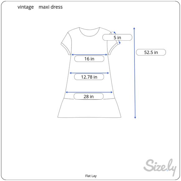 Vintage 60's 70's Empire Waist Maxi Dress Bold Graphic Print Chiffon Top - Picture 10 of 10